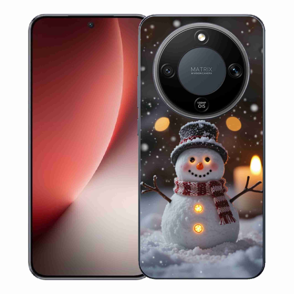 Gélový kryt mmCase na Honor Magic 8 Lite 5G - veselý snehuliak
