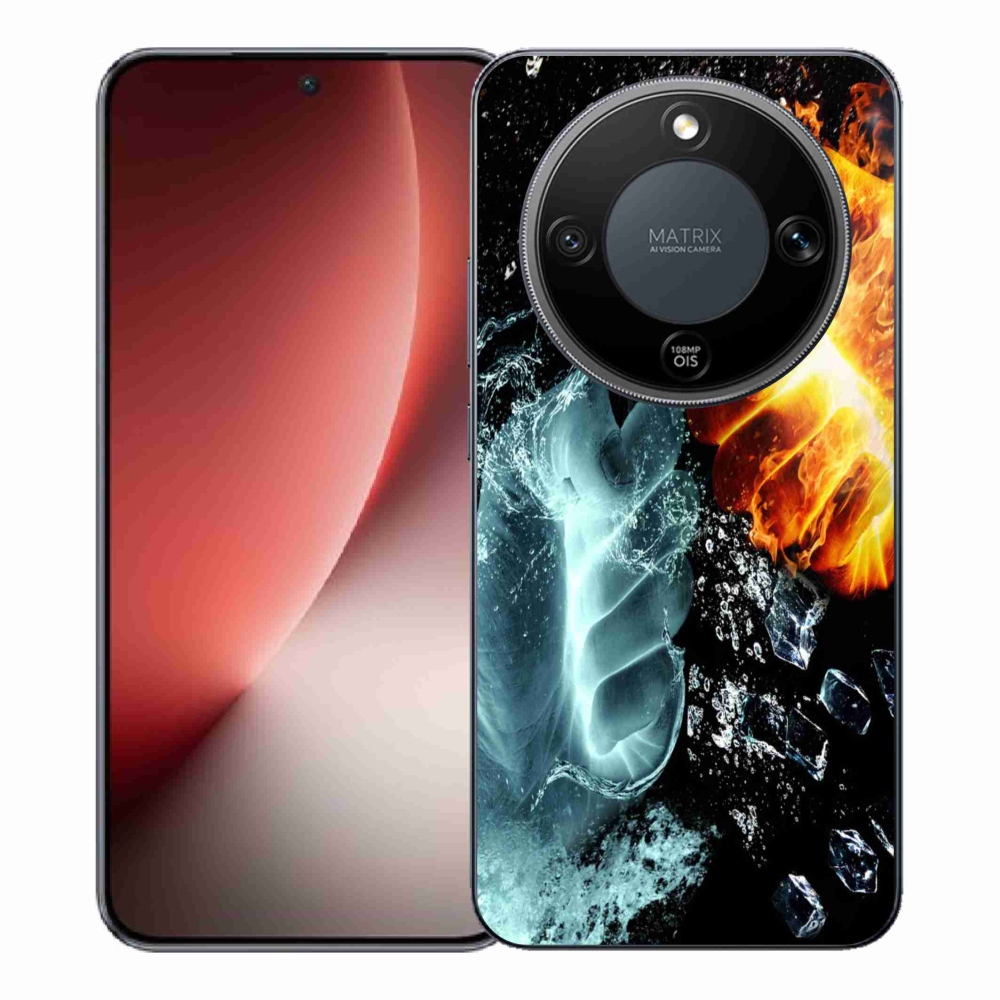 Gélový kryt mmCase na Honor Magic 8 Lite 5G - voda a oheň