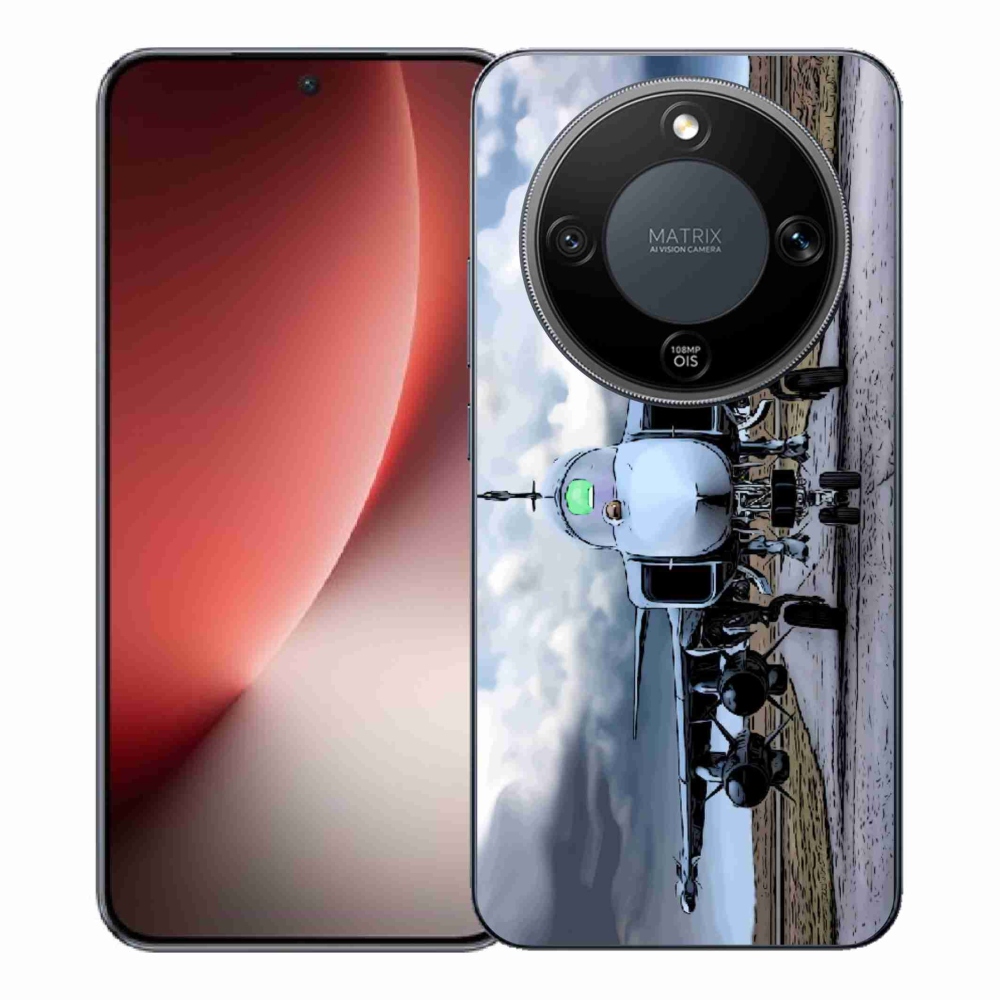 Gélový kryt mmCase na Honor Magic 8 Lite 5G - vojenské lietadlo