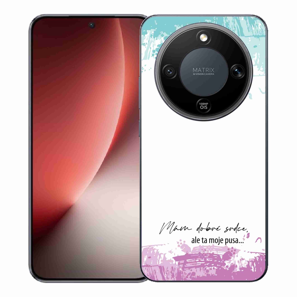 Gélový kryt mmCase na Honor Magic 8 Lite 5G - vtipný text 3 biele pozadie