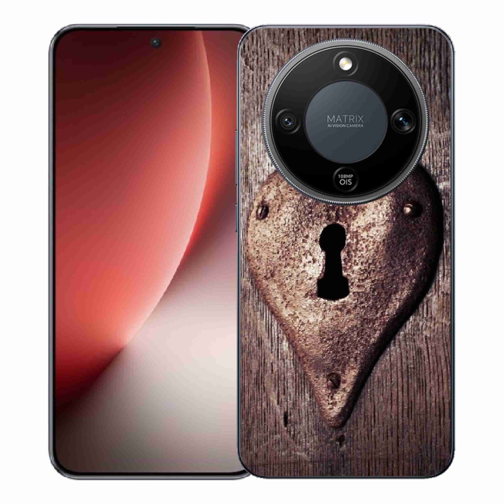 Gélový kryt mmCase na Honor Magic 8 Lite 5G - zámok v tvare srdca