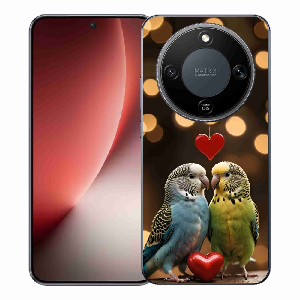 Gélový kryt mmCase na Honor Magic 8 Lite 5G - zamilovaní papagáje