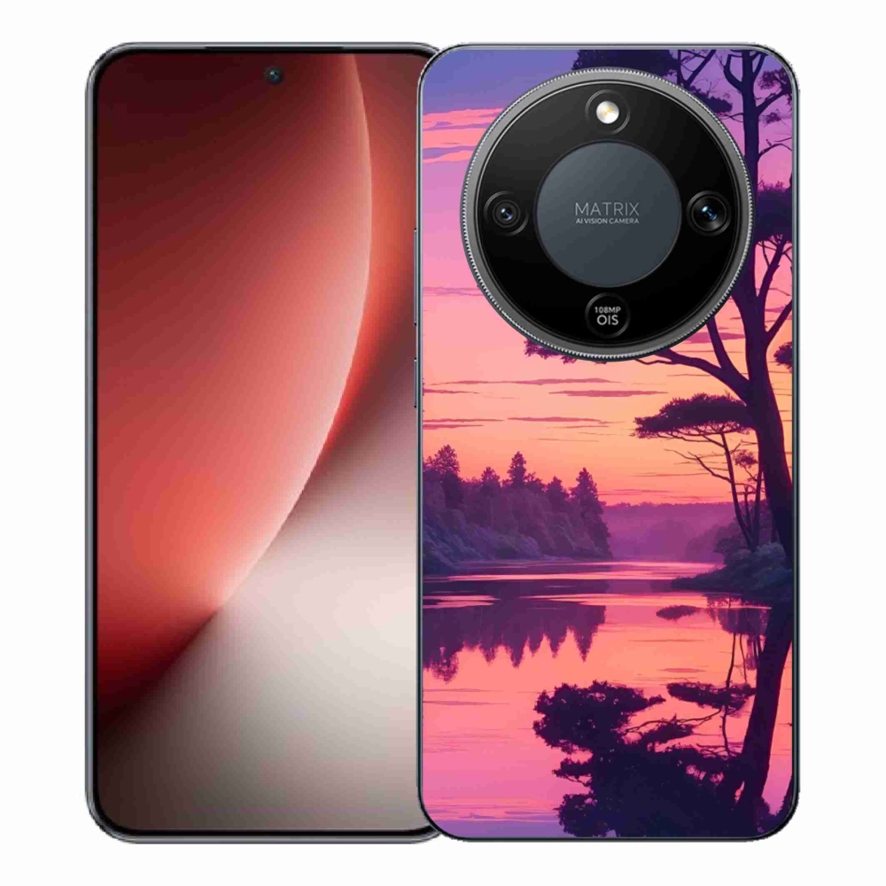 Gélový kryt mmCase na Honor Magic 8 Lite 5G - západ slnka nad jazerom