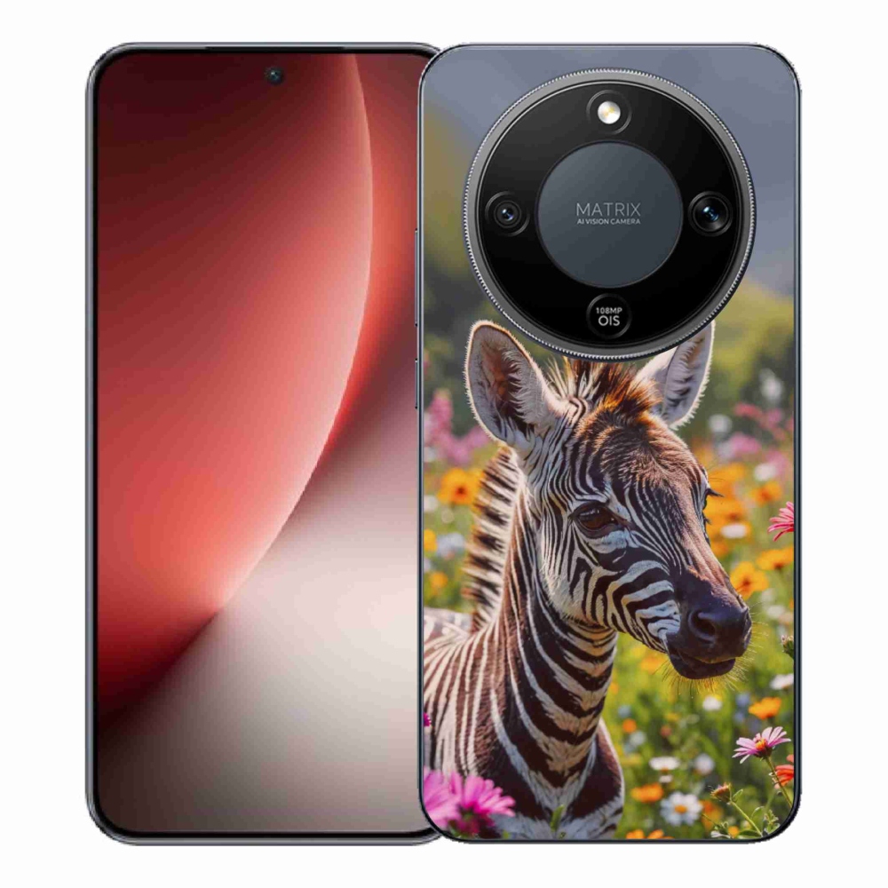 Gélový kryt mmCase na Honor Magic 8 Lite 5G - zebra na lúke
