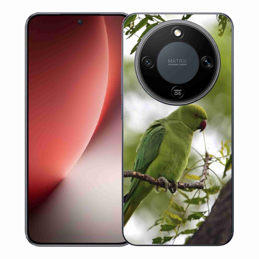 Gélový kryt mmCase na Honor Magic 8 Lite 5G - zelený papagáj