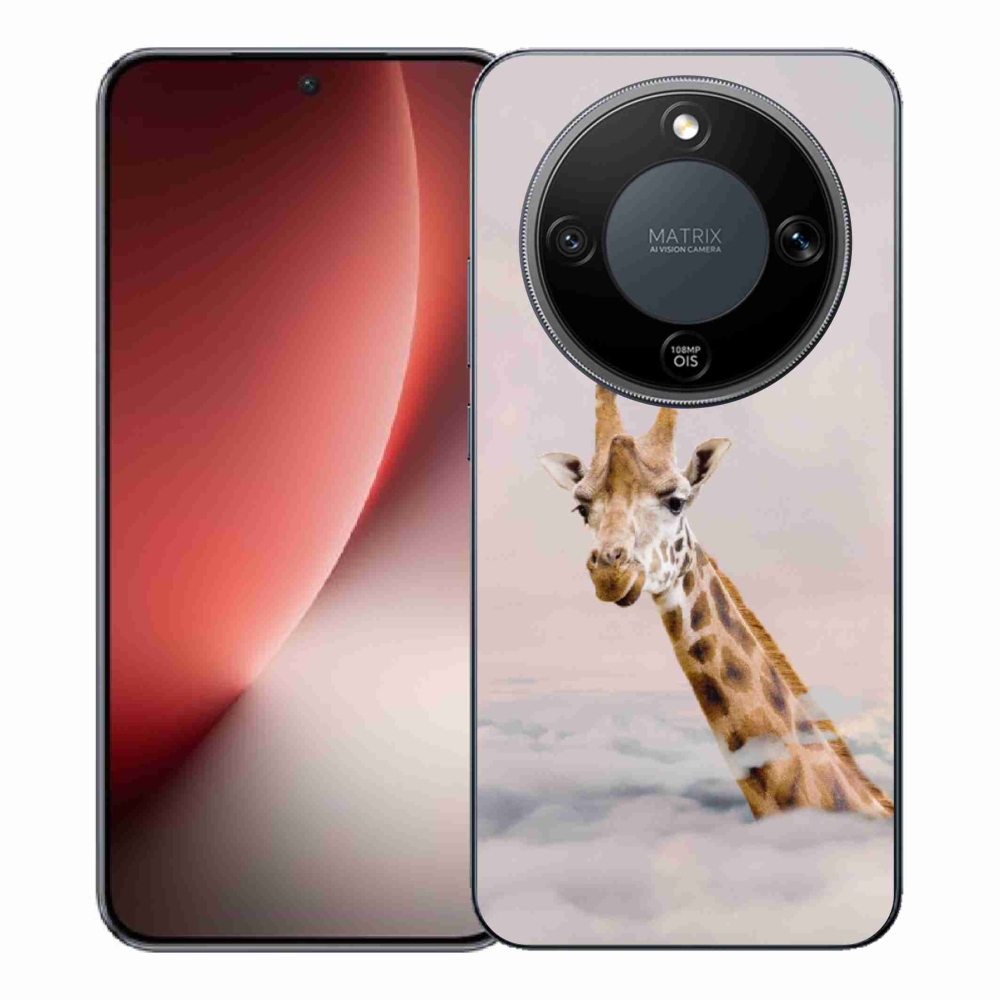 Gélový kryt mmCase na Honor Magic 8 Lite 5G - žirafa v oblakoch