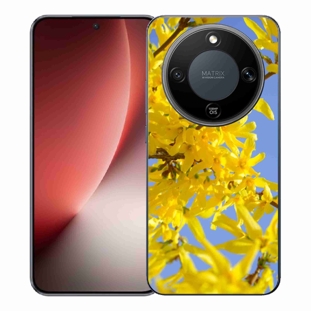 Gélový kryt mmCase na Honor Magic 8 Lite 5G - žlté kvety