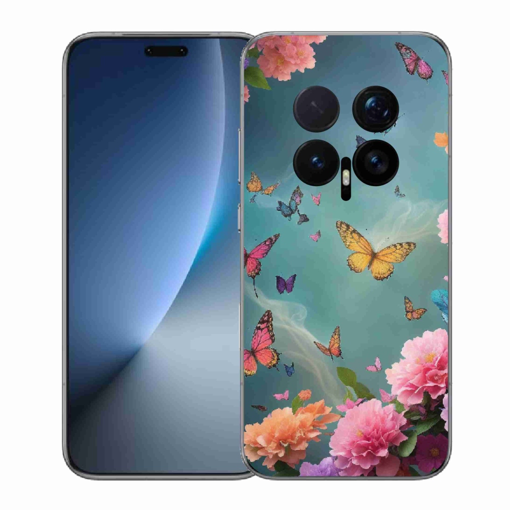 Gélový kryt mmCase na Honor Magic 8 Pro - farebné kvety a motýle
