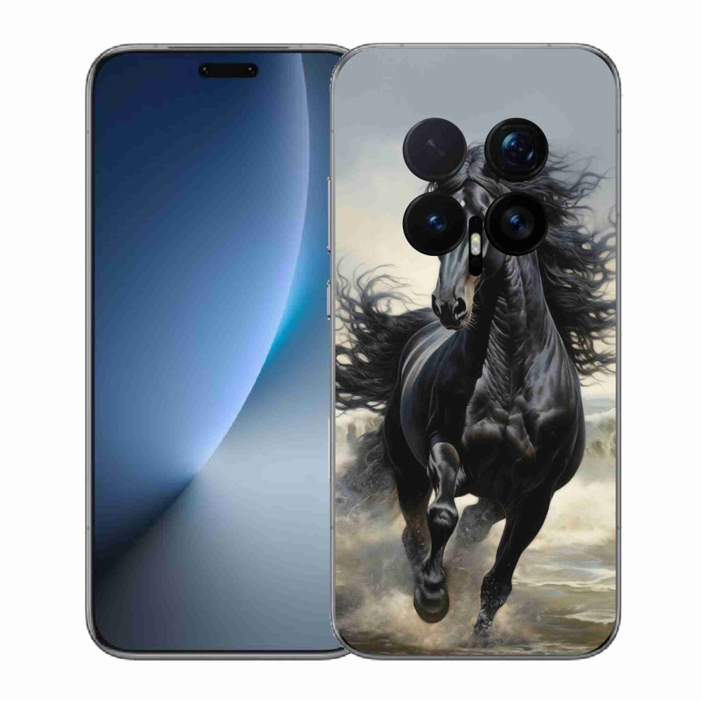 Gélový kryt mmCase na Honor Magic 8 Pro - bežiaci čierny kôň