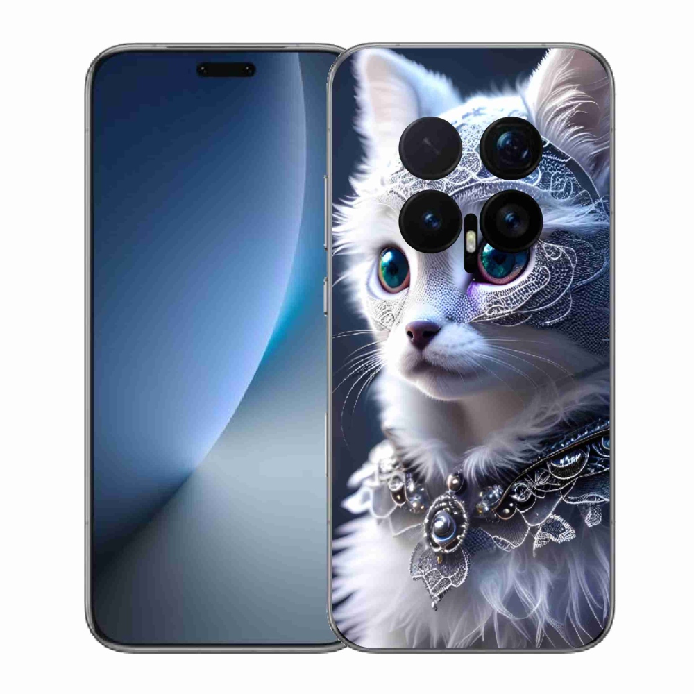Gélový kryt mmCase na Honor Magic 8 Pro - biela mačka