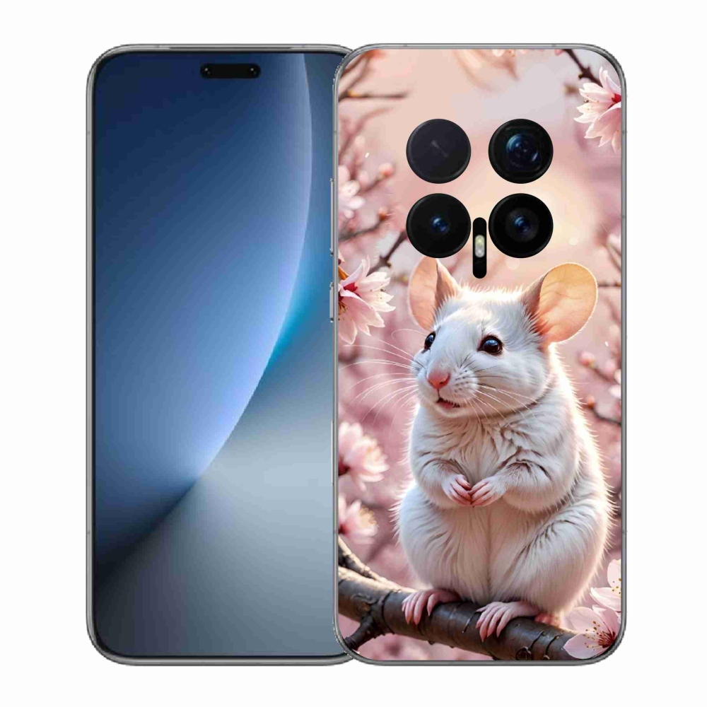 Gélový kryt mmCase na Honor Magic 8 Pro - biela myš na vetve