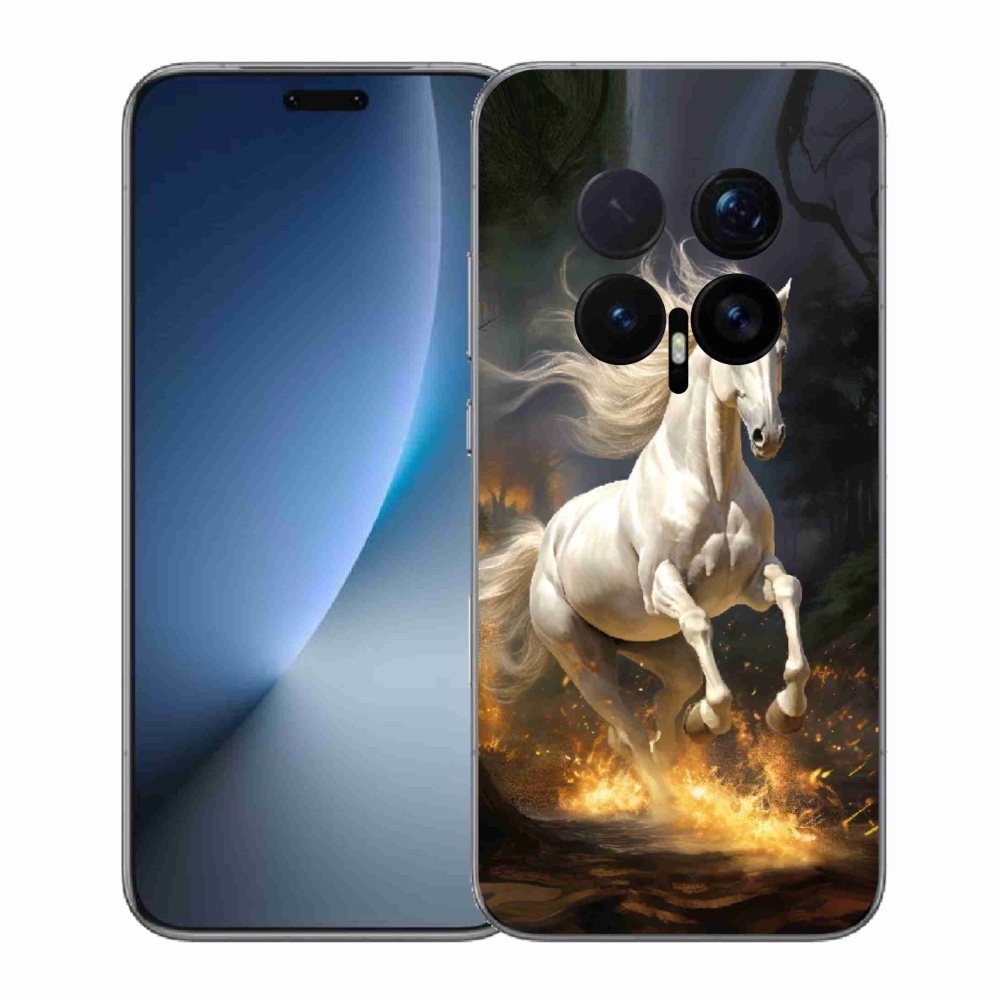 Gélový kryt mmCase na Honor Magic 8 Pro - biely kôň 2
