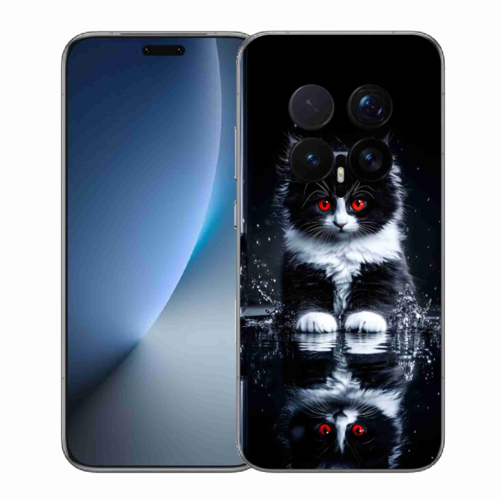 Gélový kryt mmCase na Honor Magic 8 Pro - čiernobiele mačiatko