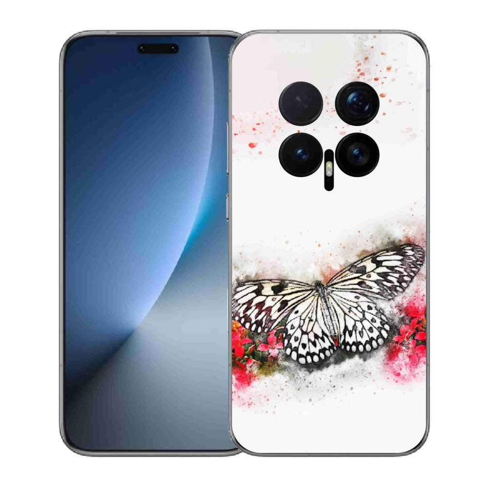 Gélový kryt mmCase na Honor Magic 8 Pro - čiernobiely motýľ