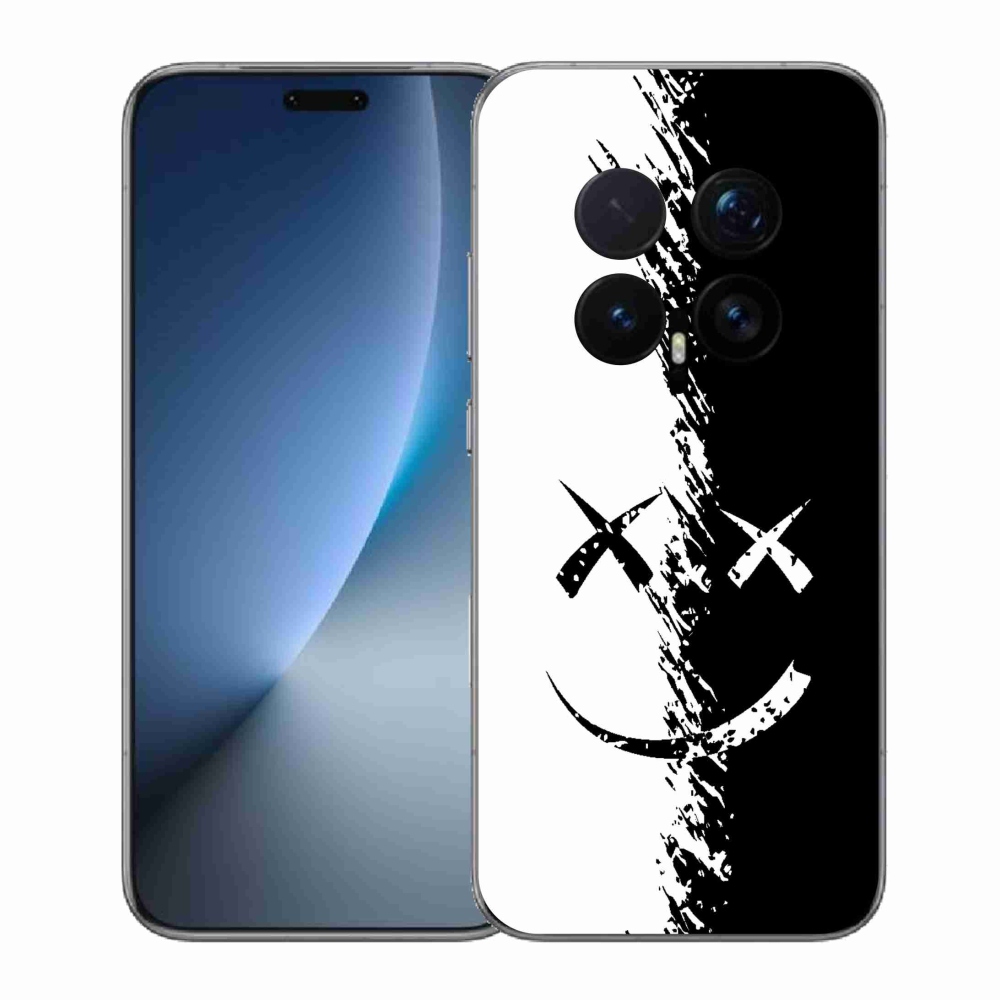 Gélový kryt mmCase na Honor Magic 8 Pro - čiernobiely smajlík