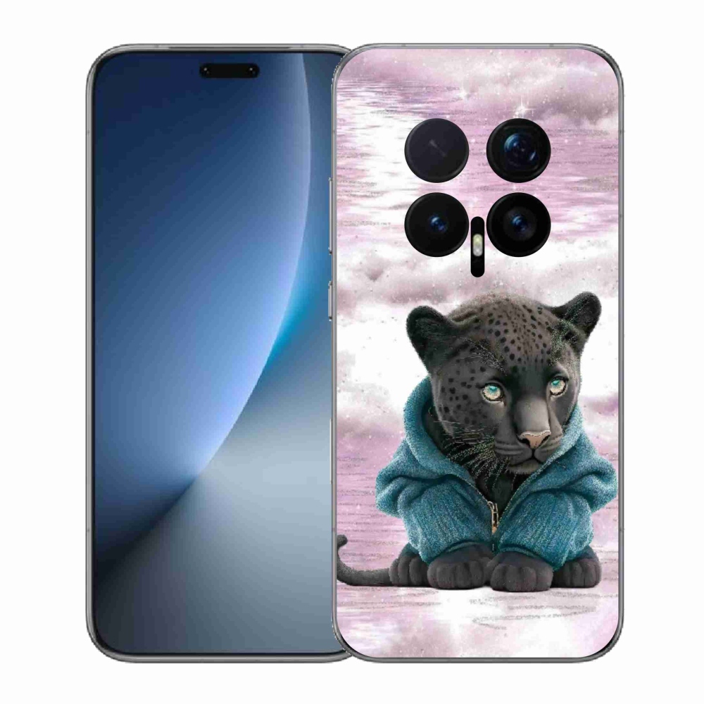Gélový kryt mmCase na Honor Magic 8 Pro - čierny panter vo svetri