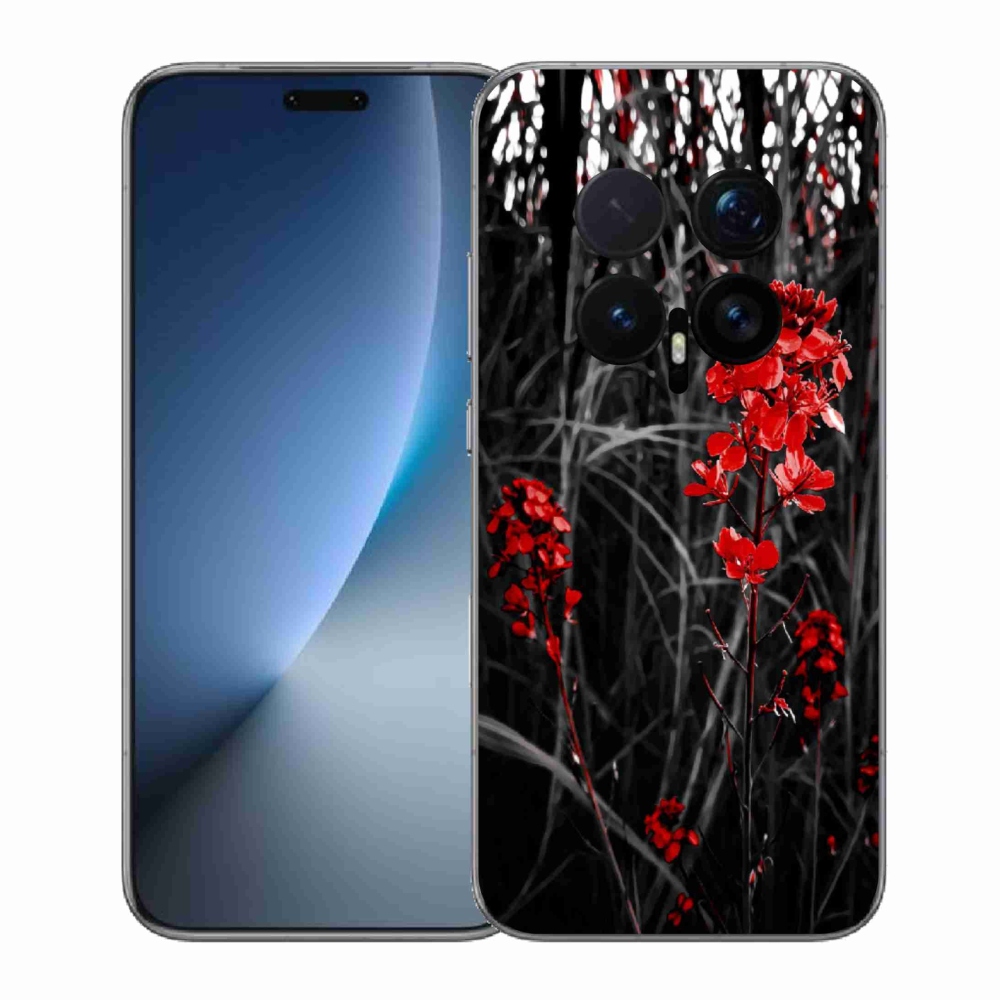 Gélový kryt mmCase na Honor Magic 8 Pro - červená rastlina