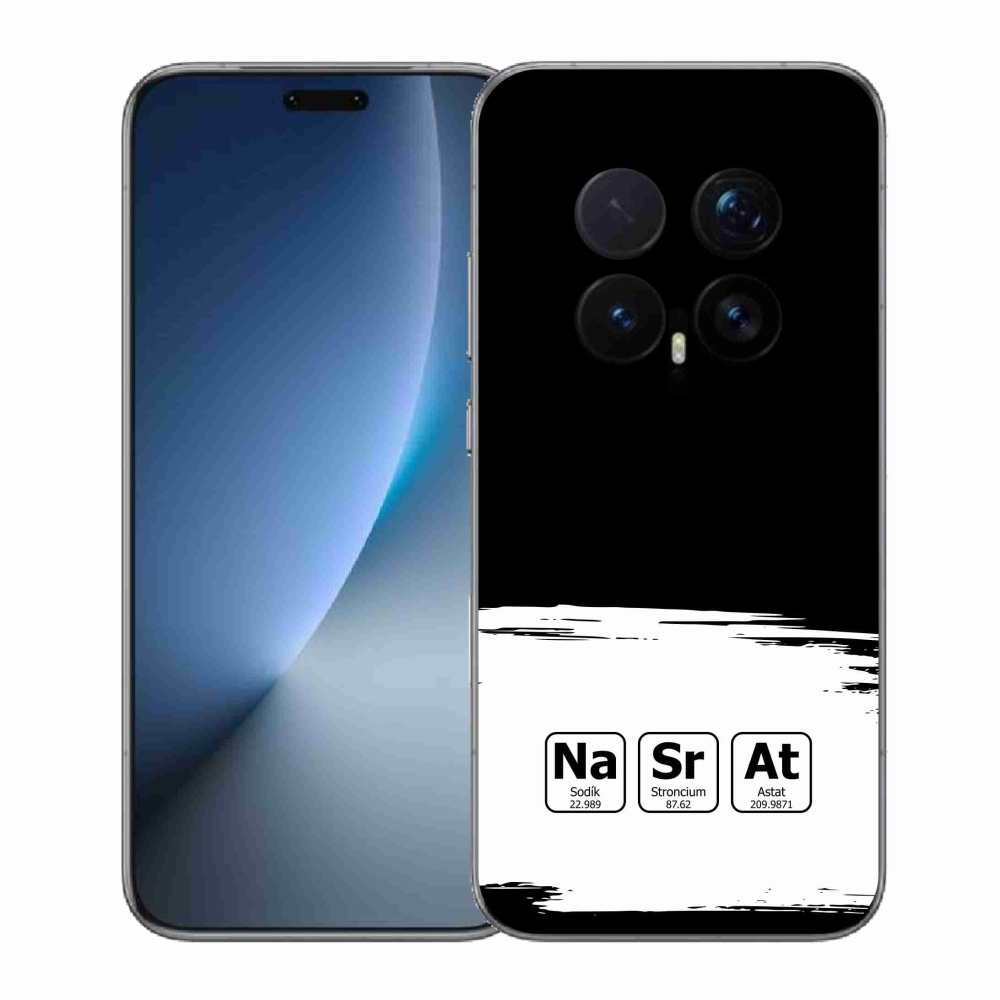 Gélový kryt mmCase na Honor Magic 8 Pro - chemické prvky bieločierne pozadie