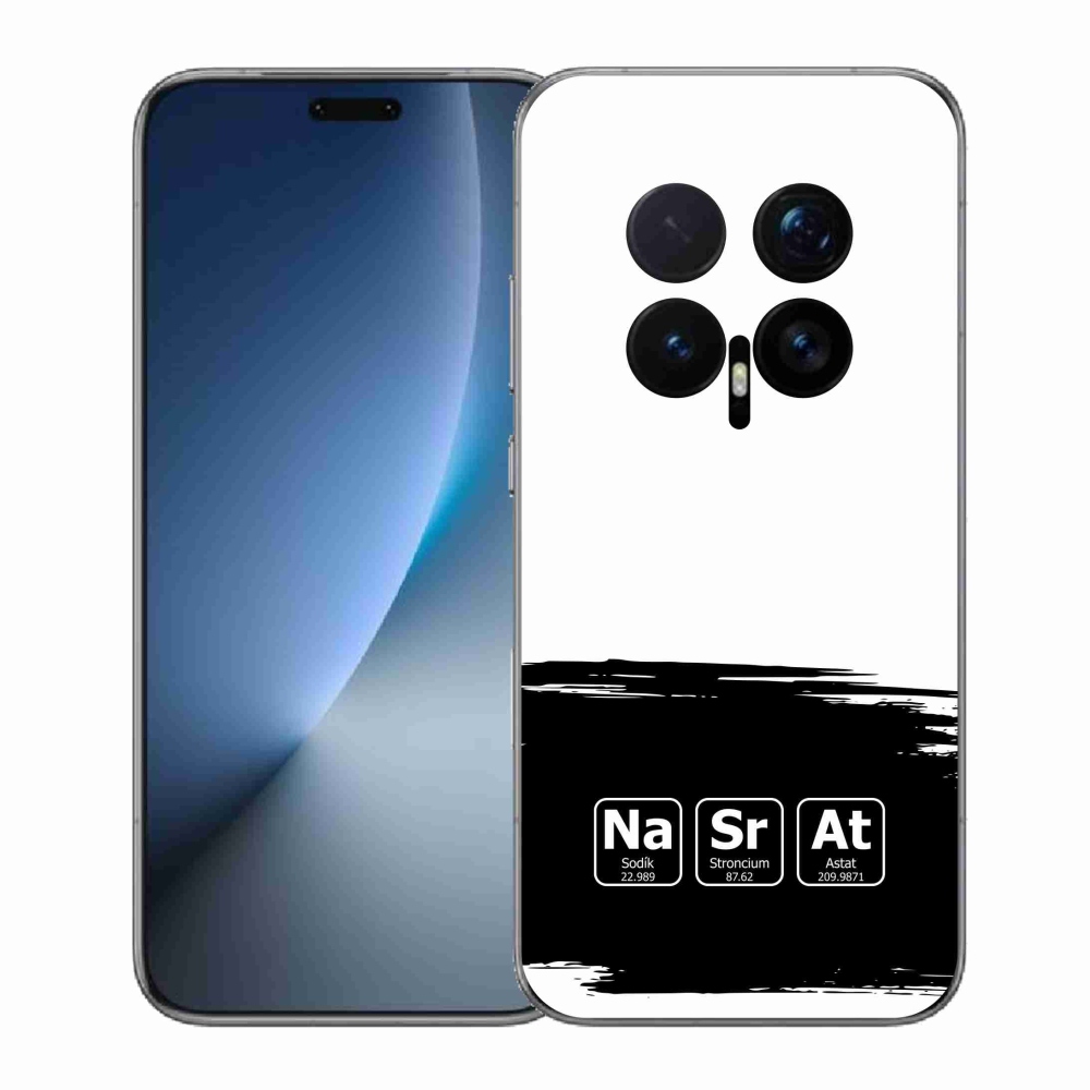 Gélový kryt mmCase na Honor Magic 8 Pro - chemické prvky čiernobiele pozadie