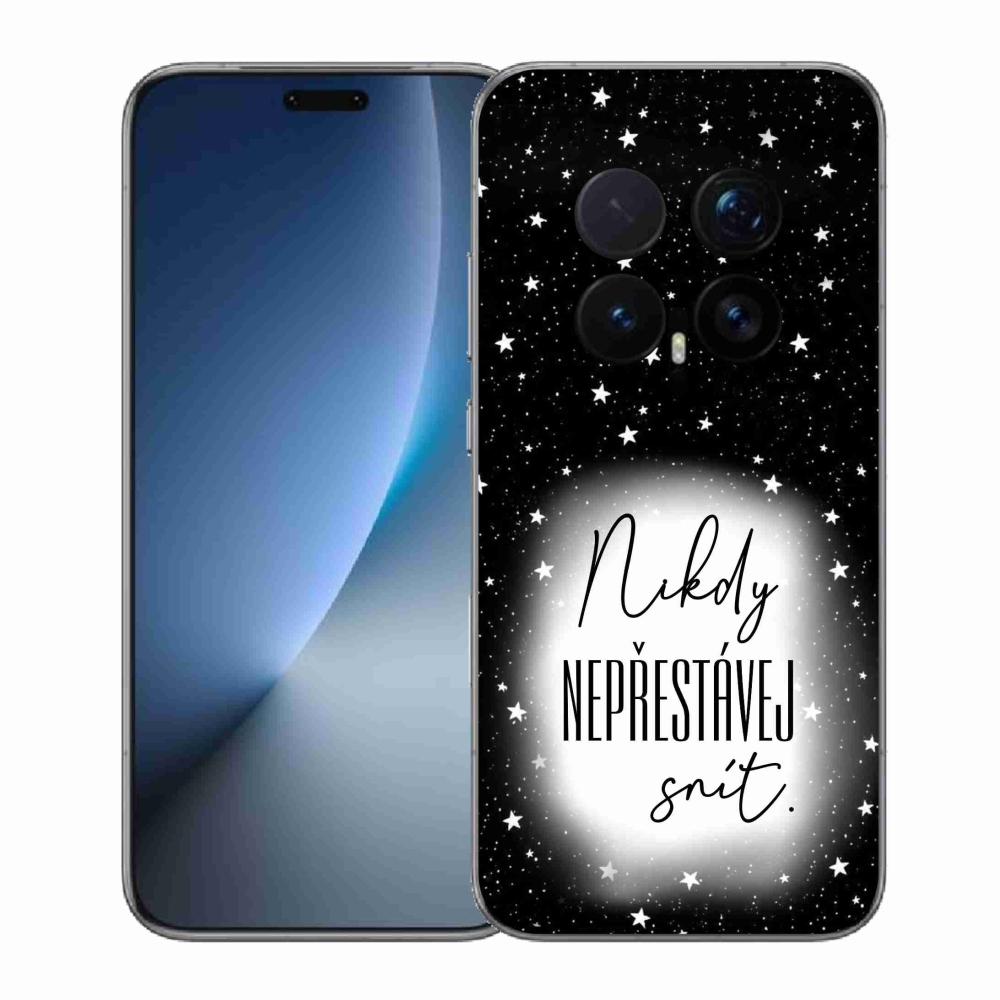 Gélový kryt mmCase na Honor Magic 8 Pro - citát 1 bieločierne pozadie