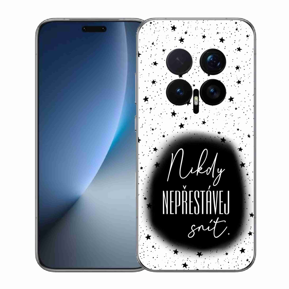 Gélový kryt mmCase na Honor Magic 8 Pro - citát 1 čiernobiele pozadie