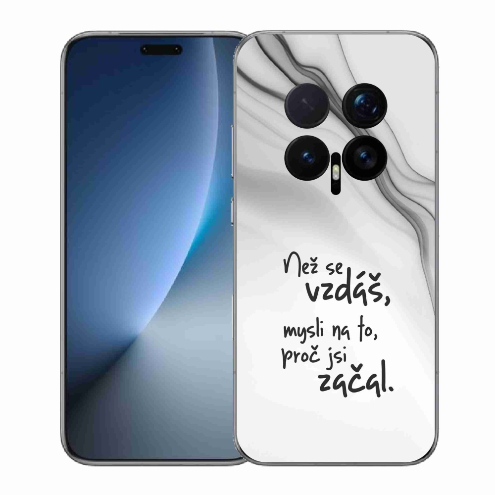 Gélový kryt mmCase na Honor Magic 8 Pro - citát 2 biele pozadie