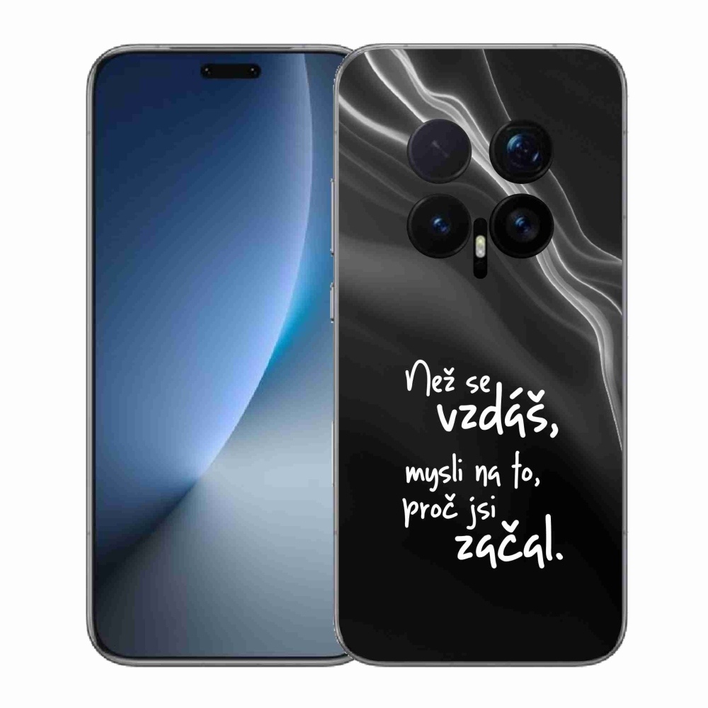 Gélový kryt mmCase na Honor Magic 8 Pro - citát 2 čierne pozadie