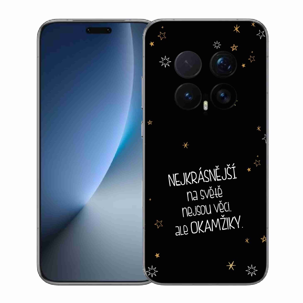 Gélový kryt mmCase na Honor Magic 8 Pro - citát 4 čierne pozadie