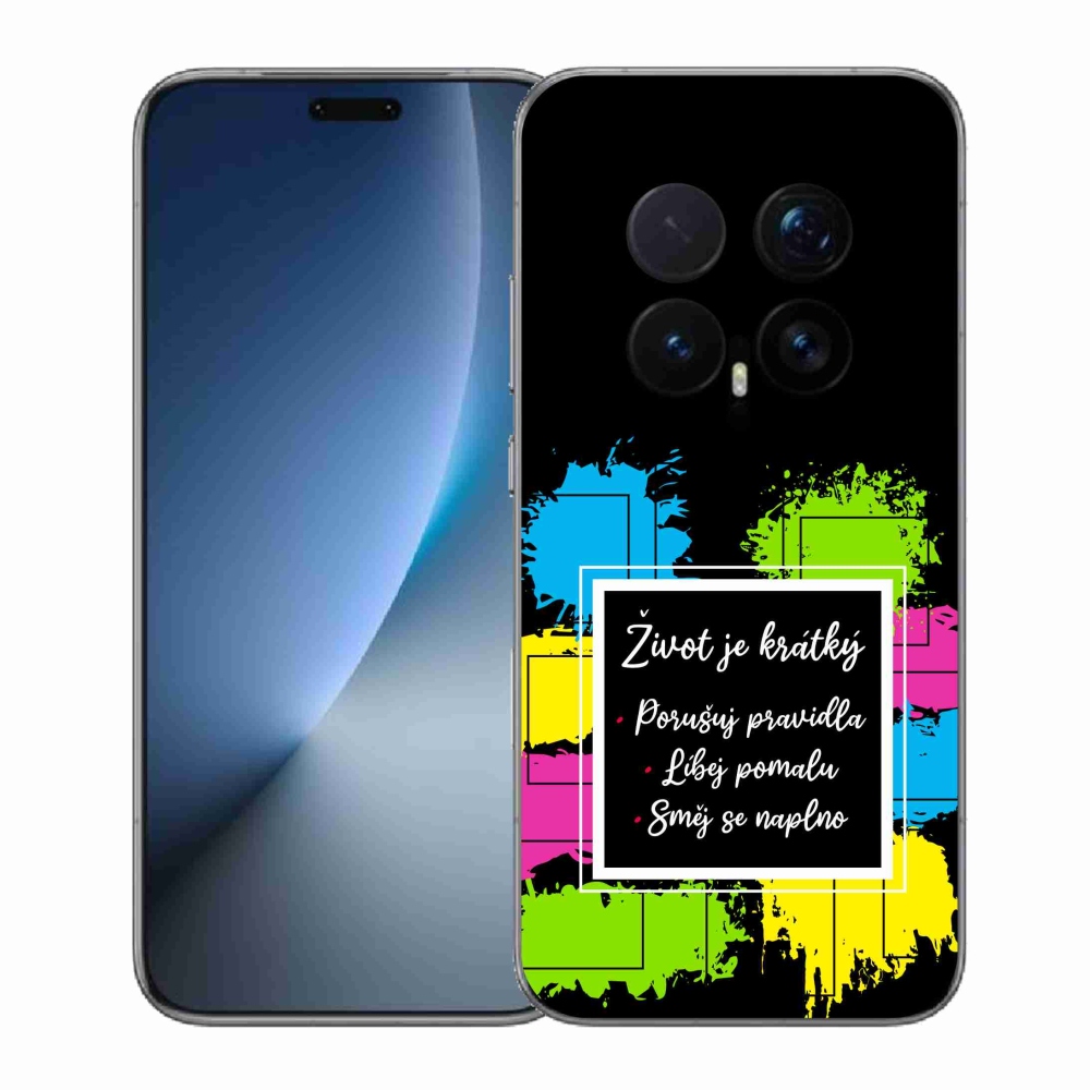 Gélový kryt mmCase na Honor Magic 8 Pro - citát 5 čierne pozadie