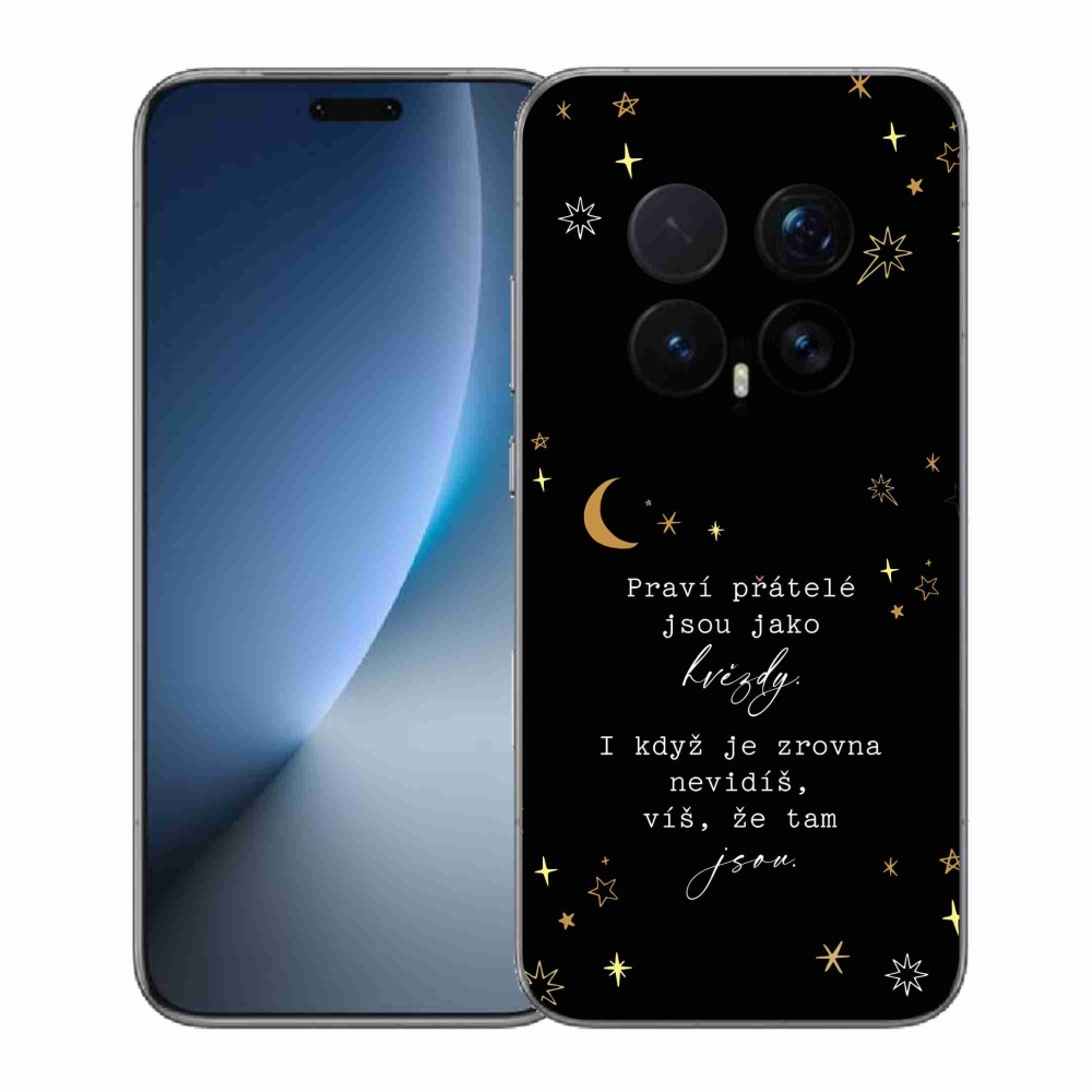 Gélový kryt mmCase na Honor Magic 8 Pro - citát 6 čierne pozadie