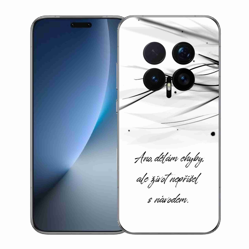 Gélový kryt mmCase na Honor Magic 8 Pro - citát biele pozadie
