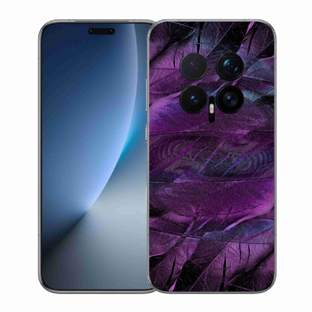 Gélový kryt mmCase na Honor Magic 8 Pro - fialové pierka