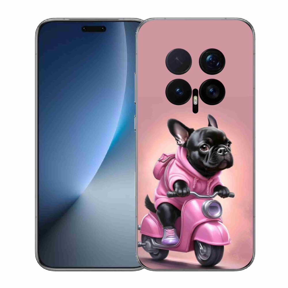 Gélový kryt mmCase na Honor Magic 8 Pro - francúzsky buldoček na skútri