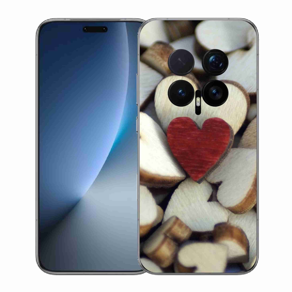 Gélový kryt mmCase na Honor Magic 8 Pro - gravírované červené srdce