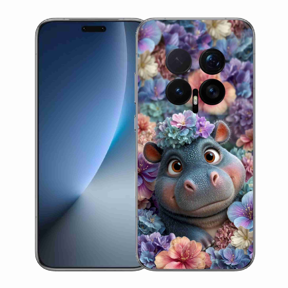 Gélový kryt mmCase na Honor Magic 8 Pro - hrošík v kvetoch