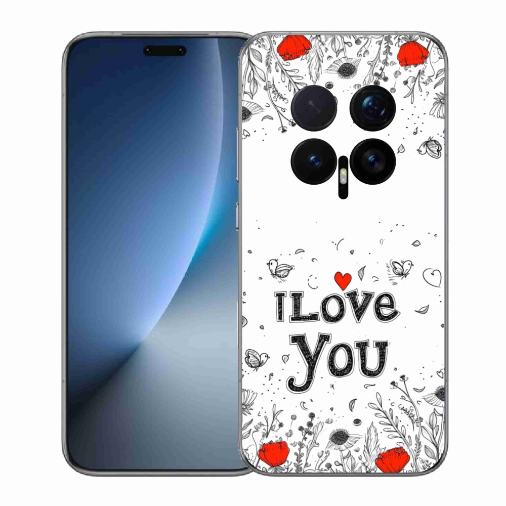 Gélový kryt mmCase na Honor Magic 8 Pro - I love you biele pozadie
