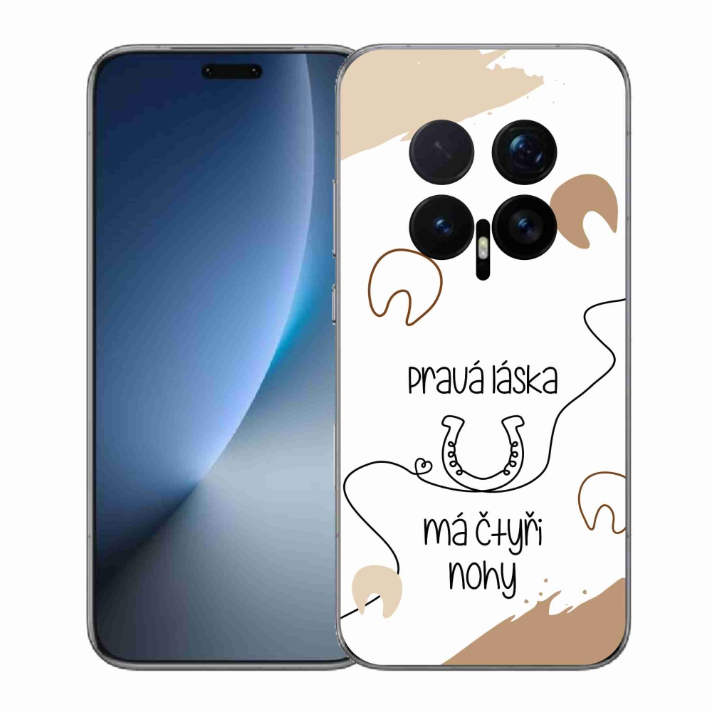 Gélový kryt mmCase na Honor Magic 8 Pro - konský motív biele pozadie