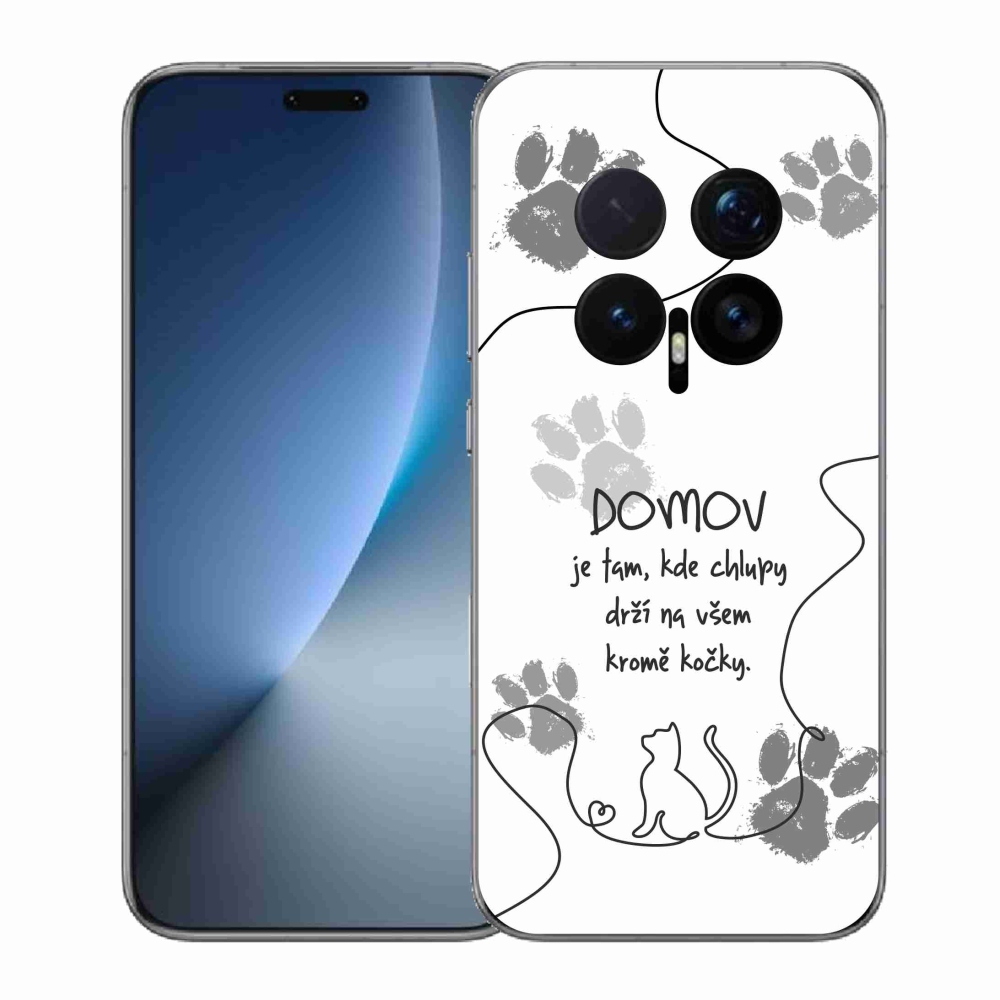 Gélový kryt mmCase na Honor Magic 8 Pro - mačacie motív biele pozadie