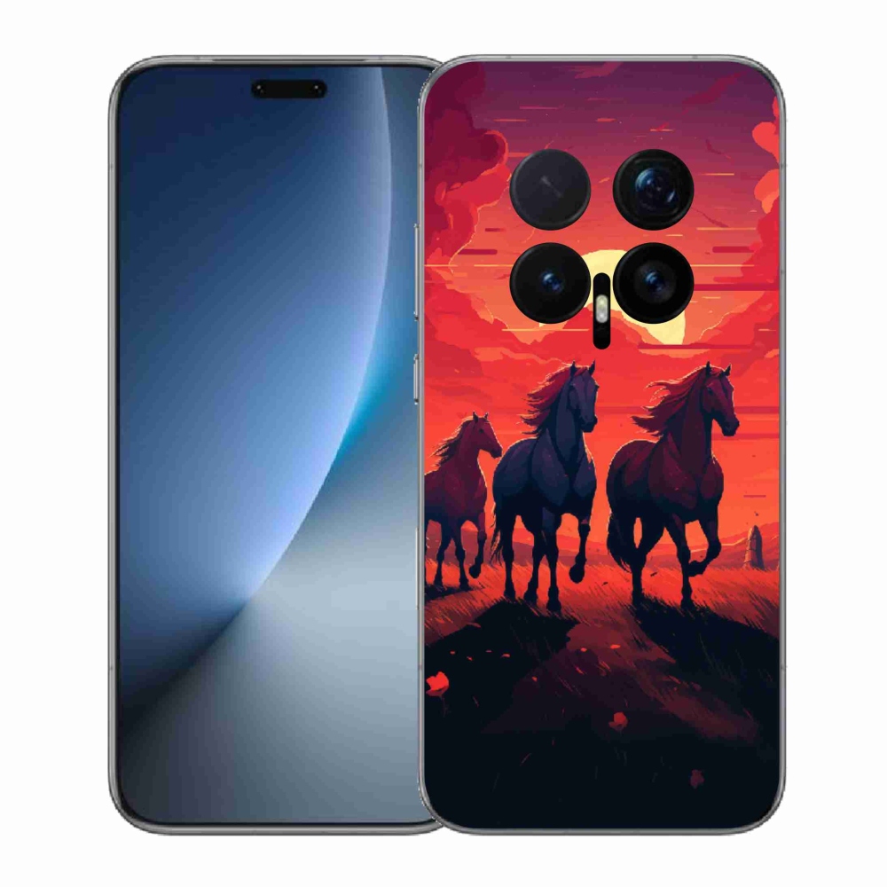 Gélový kryt mmCase na Honor Magic 8 Pro - kone a západ slnka