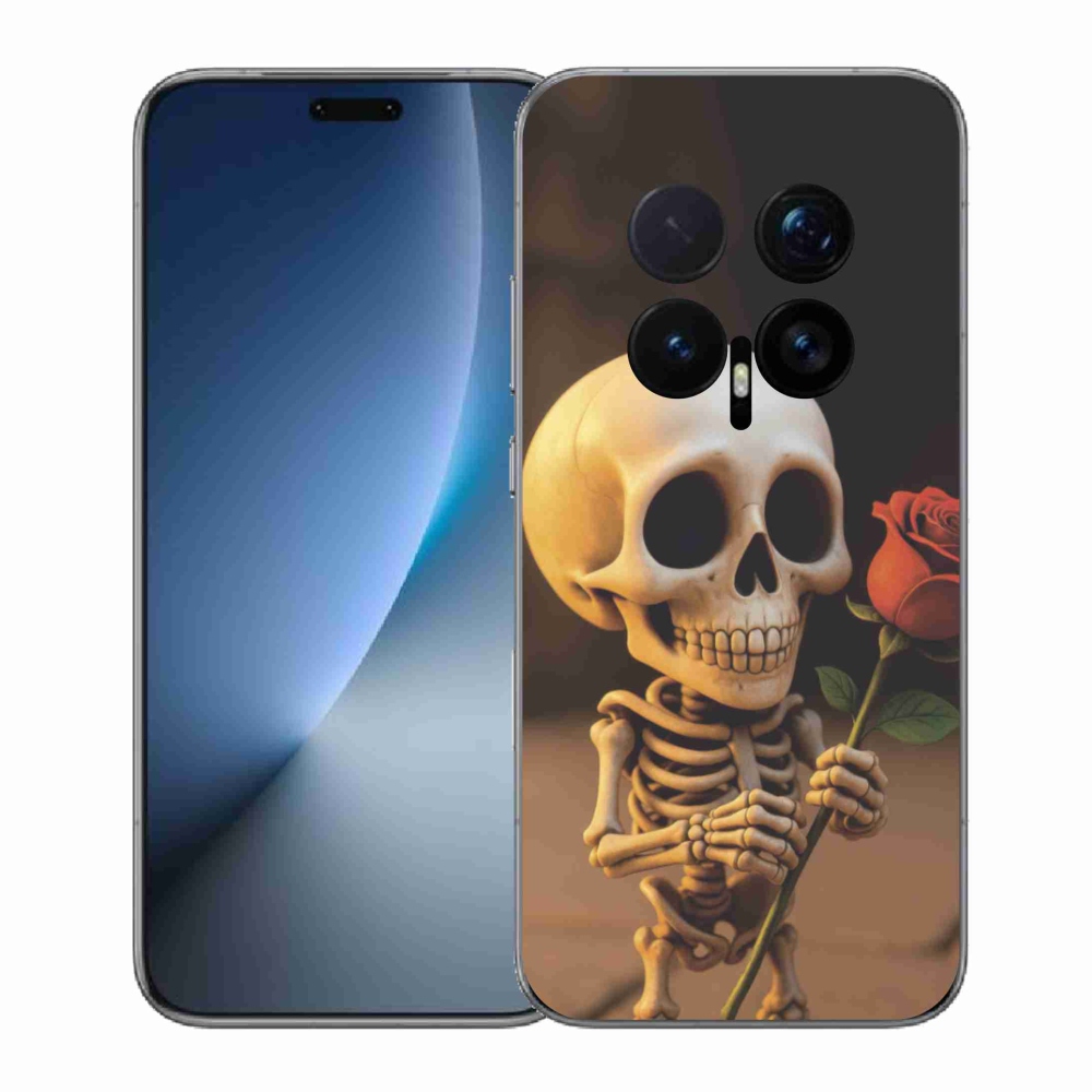 Gélový kryt mmCase na Honor Magic 8 Pro - kostlivec s ružou