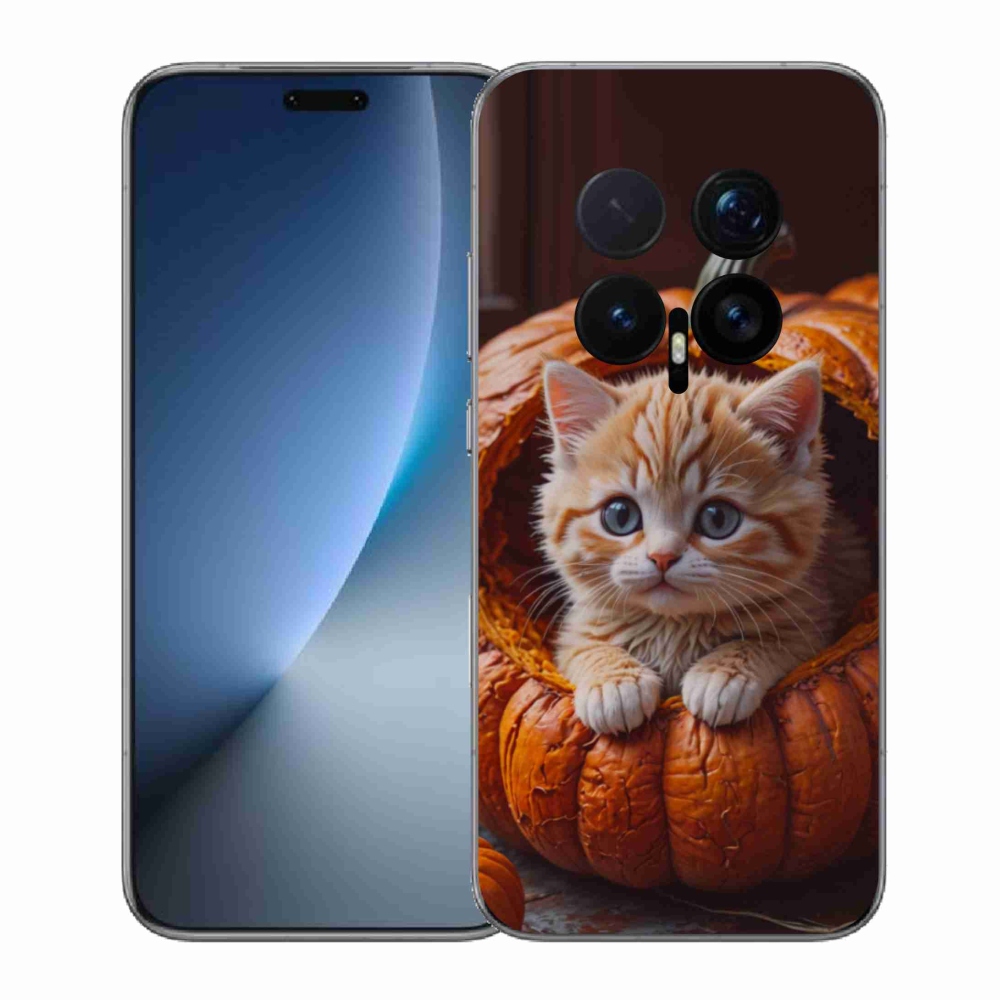 Gélový kryt mmCase na Honor Magic 8 Pro - mačiatko a tekvica 2