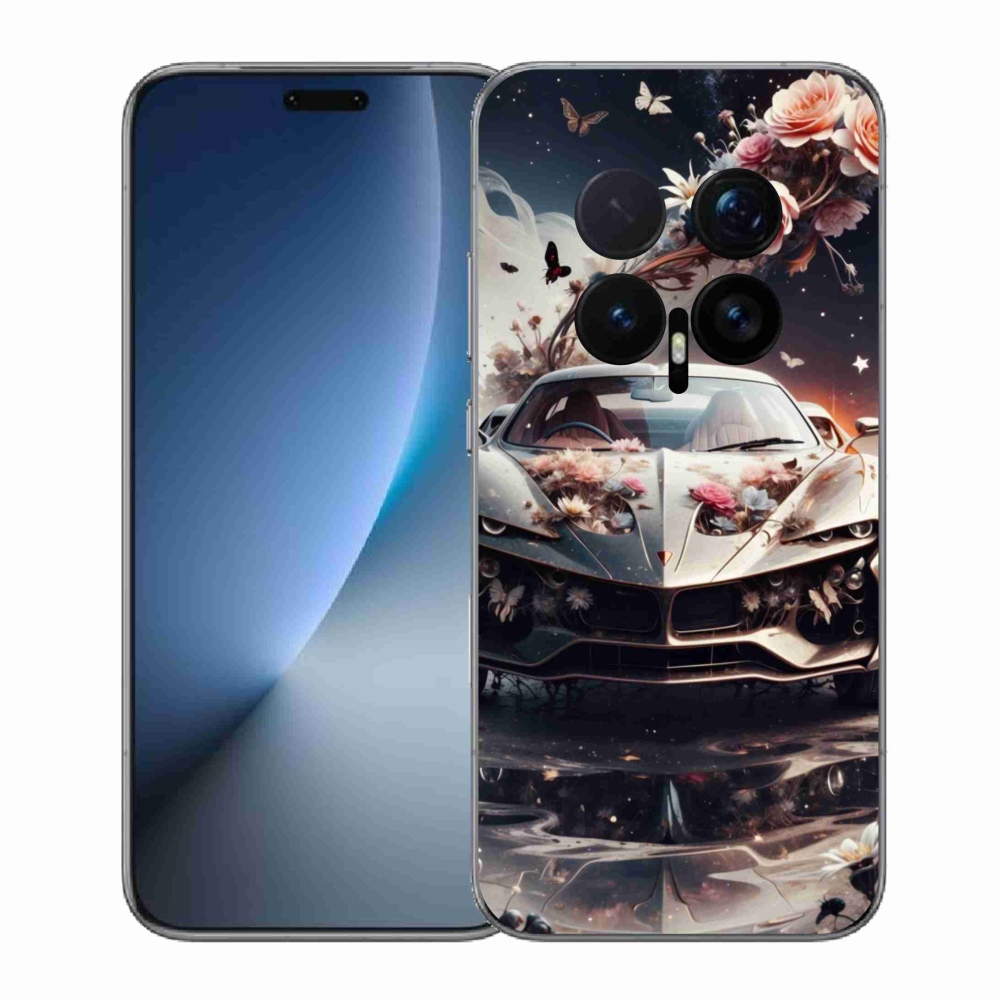 Gélový kryt mmCase na Honor Magic 8 Pro - kvetinový športový automobil