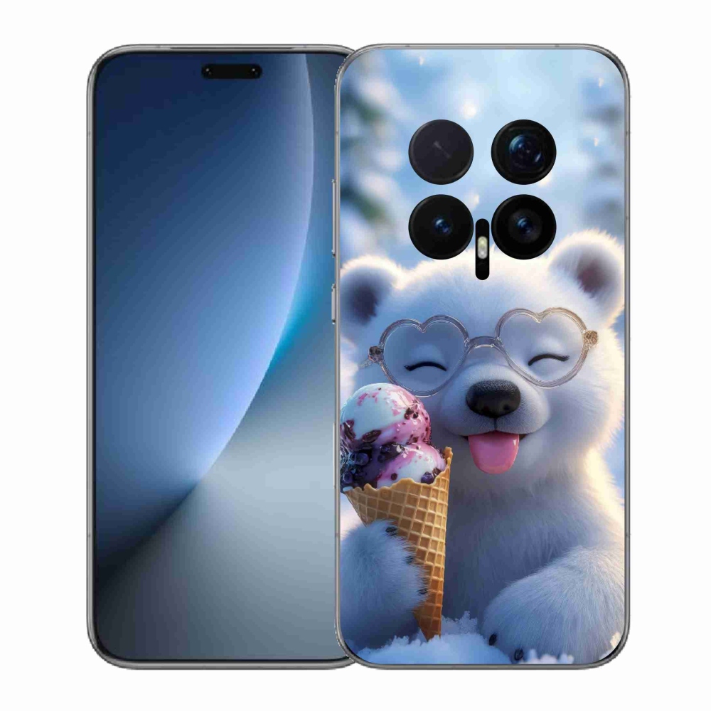 Gélový kryt mmCase na Honor Magic 8 Pro - medvedík so zmrzlinou