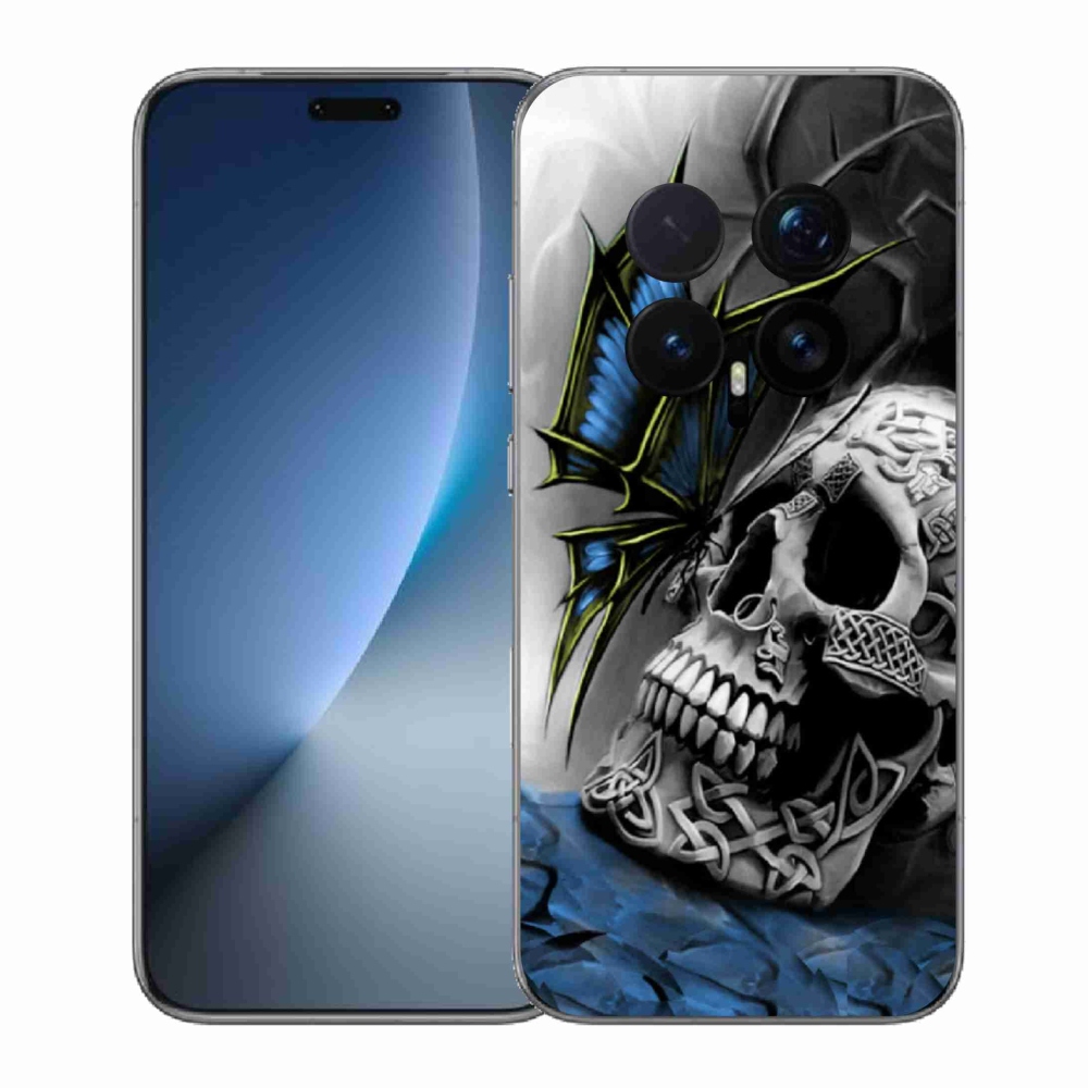 Gélový kryt mmCase na Honor Magic 8 Pro - motýľ a lebka