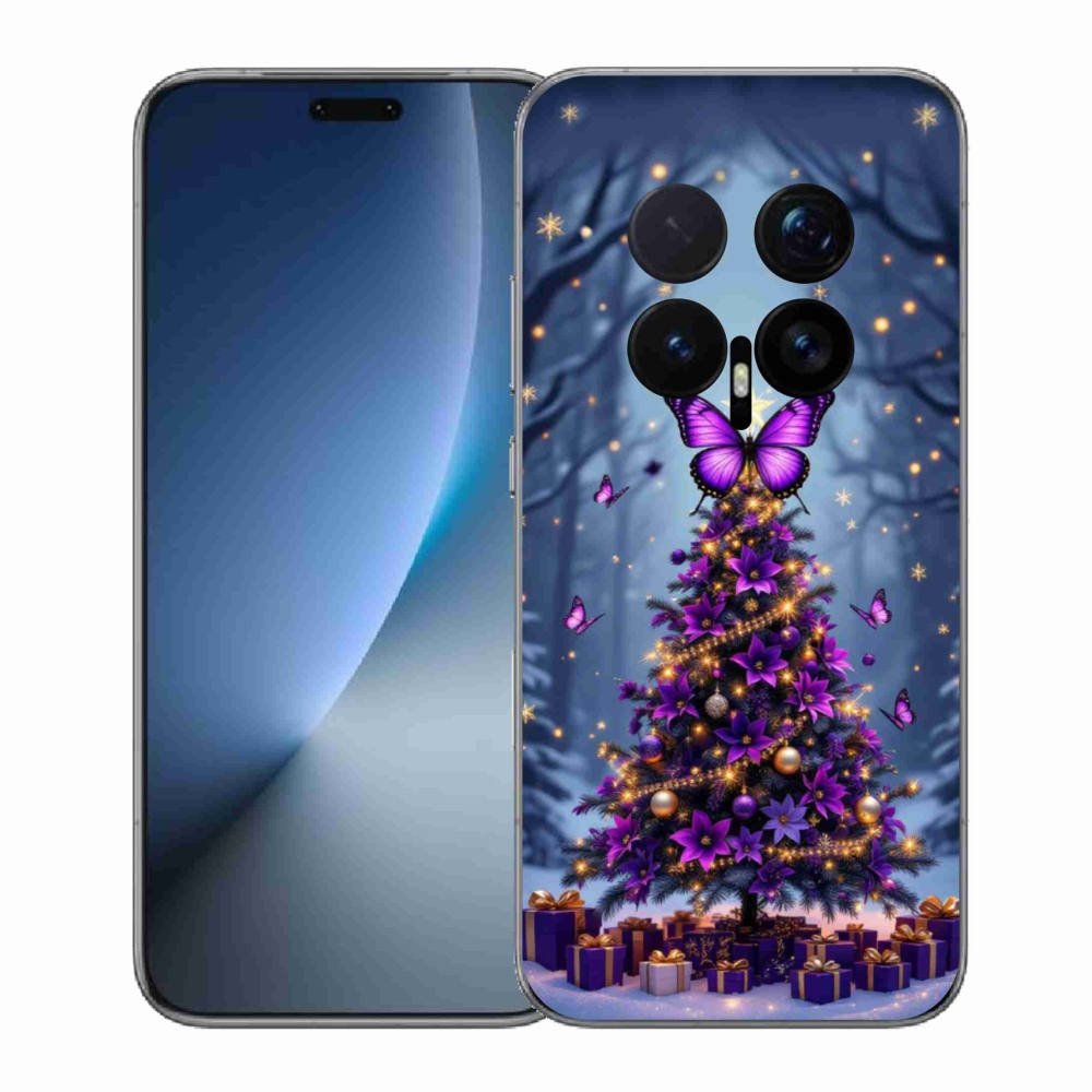 Gélový kryt mmCase na Honor Magic 8 Pro - motýlí vianočný stromček