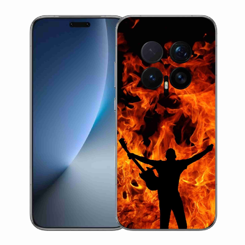 Gélový kryt mmCase na Honor Magic 8 Pro - muzikant a oheň