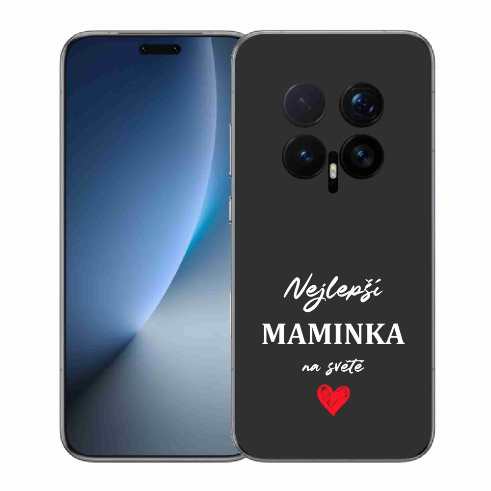 Gélový kryt mmCase na Honor Magic 8 Pro - najlepšia mamička 1 čierne pozadie