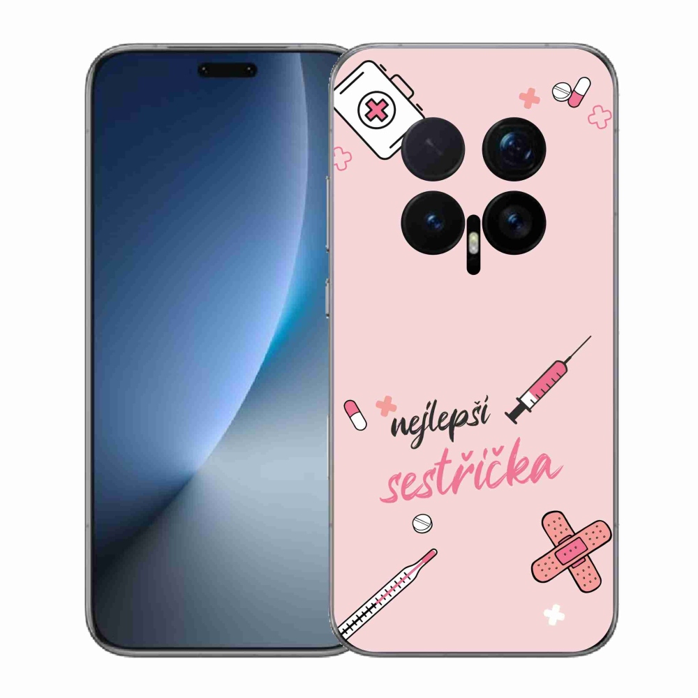Gélový kryt mmCase na Honor Magic 8 Pro - najlepšia sestrička ružové pozadie