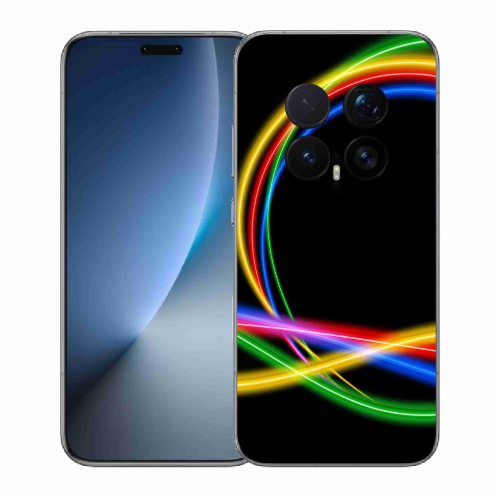 Gélový kryt mmCase na Honor Magic 8 Pro - neónové kruhy