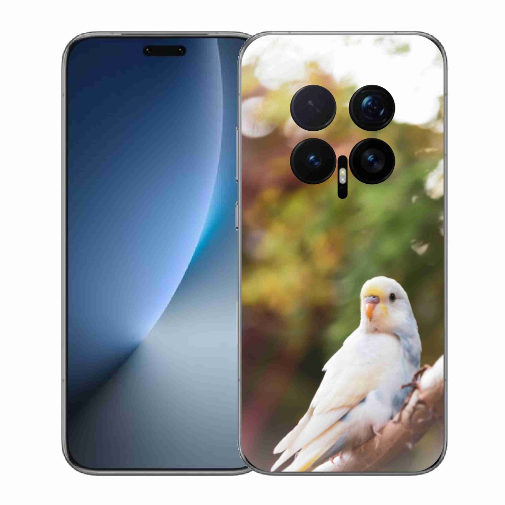 Gélový kryt mmCase na Honor Magic 8 Pro - papagáj andulka biela